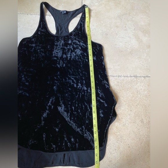 Theory Petites Black Velvet Racerback Tank Silk Blend P/TP - Picture 4 of 7